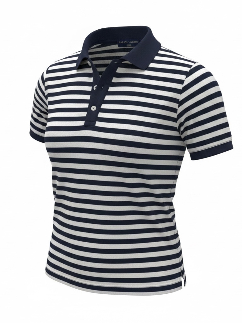 Ralph Lauren Striped Polo Shirt in Navy and White